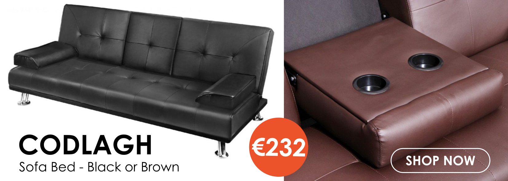sofa bed - black or brown