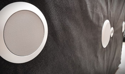 Asteroid Leather King Size Bed speaker